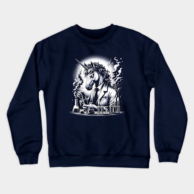 Unicorn Mad Scientist Crewneck Sweatshirt by Unicorn Formula